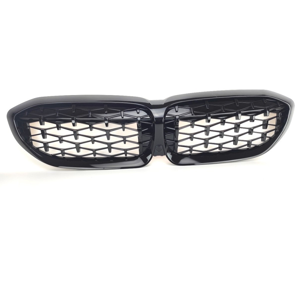 Решетка радиатора (ноздри) BMW 3 G20 G21 (Diamond Style) Gloss Black