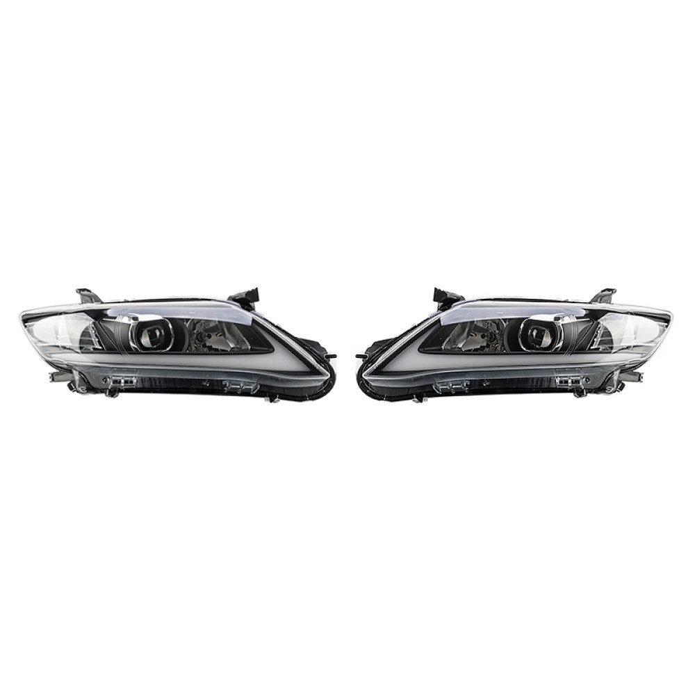Передние led фары Toyota Camry 45 в стиле Lexus (2009-2011) Black