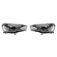 Передні Led фари Mitsubishi Lancer X корпус (чорний глянець) Передні Led фари Mitsubishi Lancer X корпус (чорний глянець)
