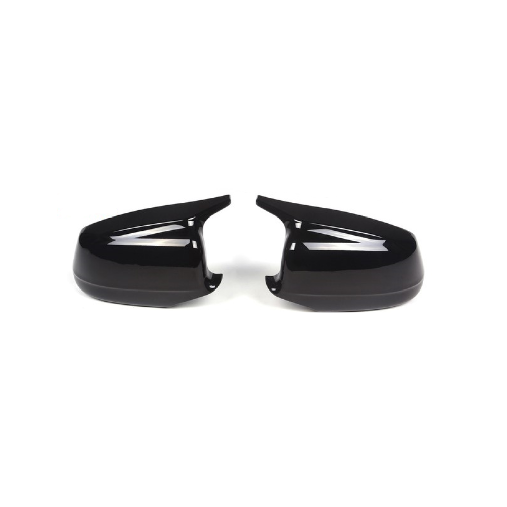 Накладки зеркал BMW F10 F11 F06 F12 F13 F01 M-Look До-рестайлинг (Черный глянец)