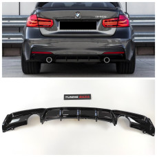 Накладка заднего M-Tech бампера BMW F30/F31 Performance Черный глянец