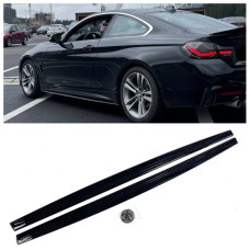 Лезвия под пороги M-Tech BMW 4 F32 F33 M-Performance черный глянец