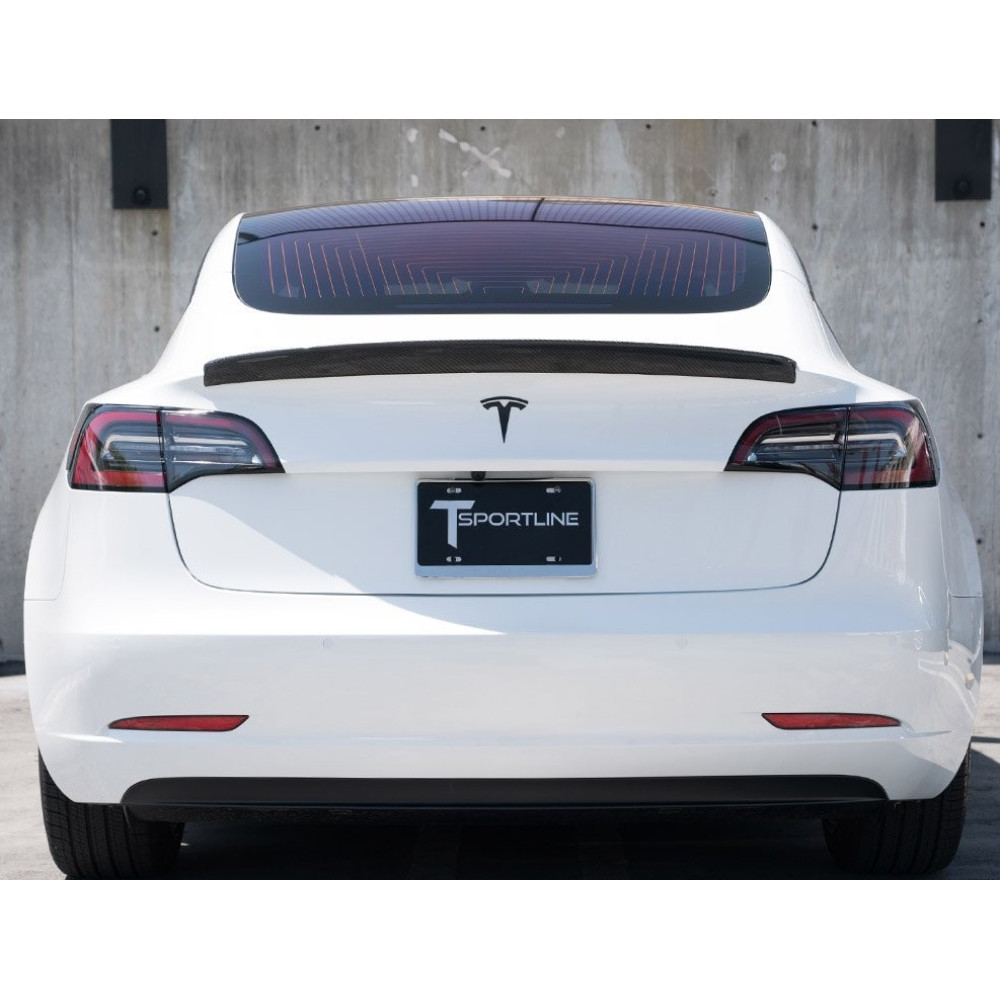 Карбоновый спойлер Tesla Model 3 (2017+) в стиле TS
