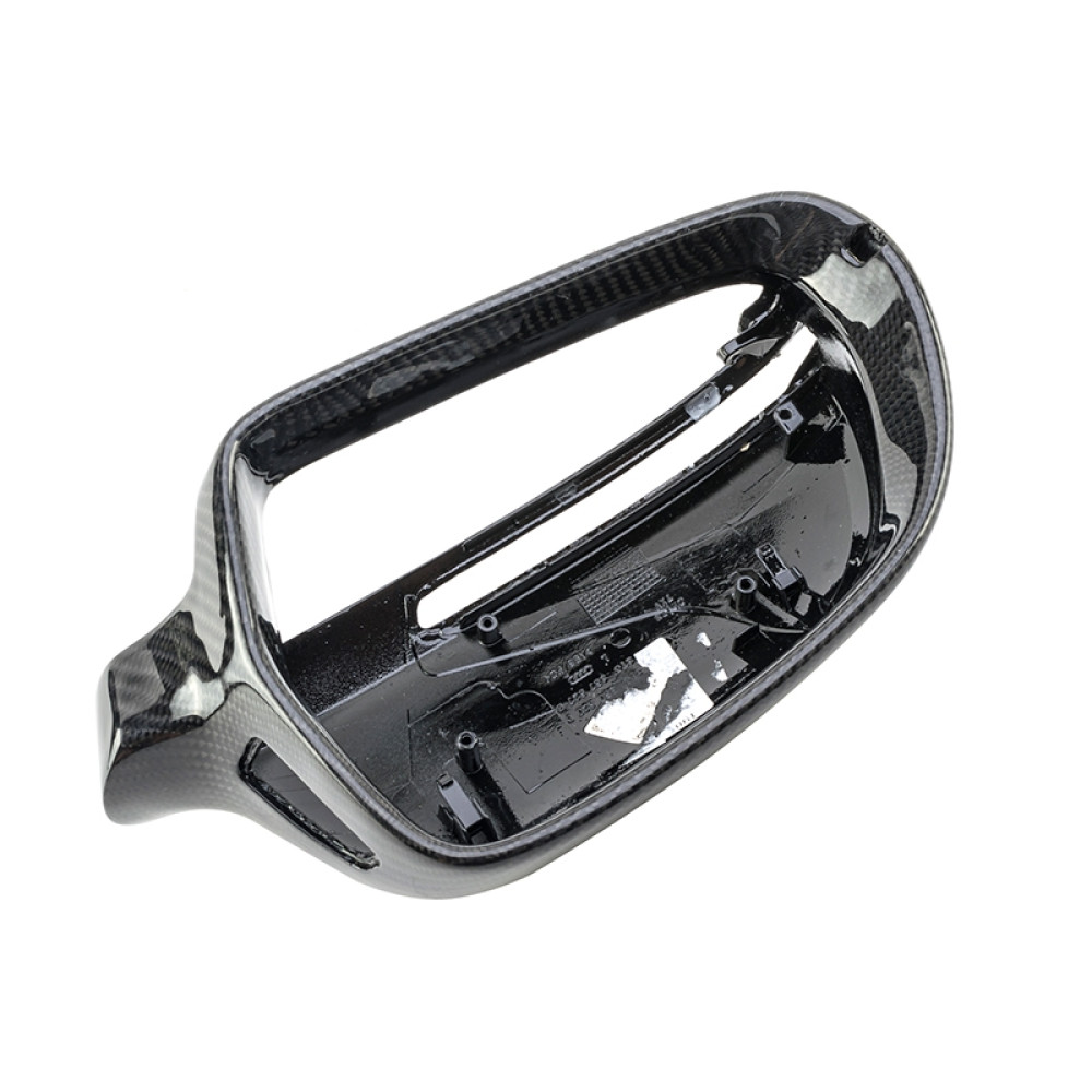Карбоновые накладки зеркал Audi A4 B8 (2008-2011) (Carbon) side assist