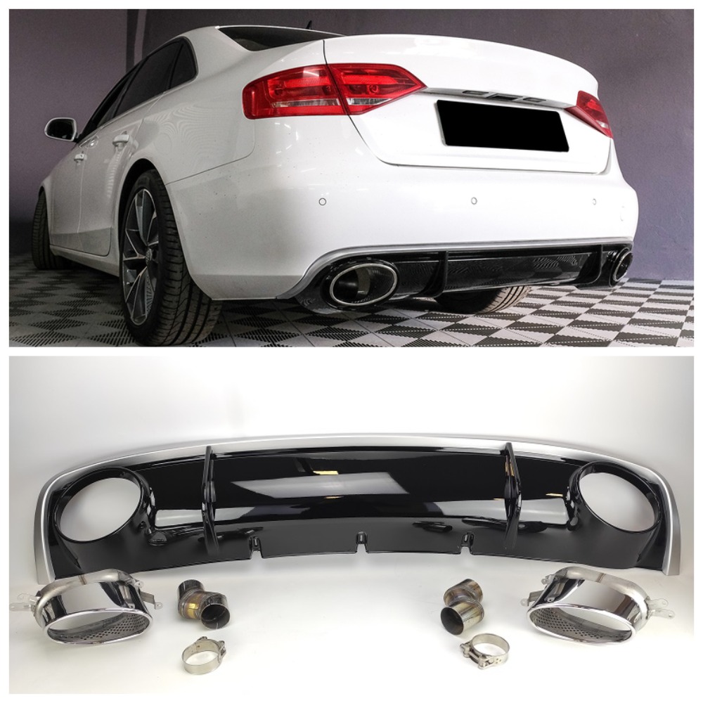 Задній дифузор Audi A4 B8 (2012-2015) в стилі RS4