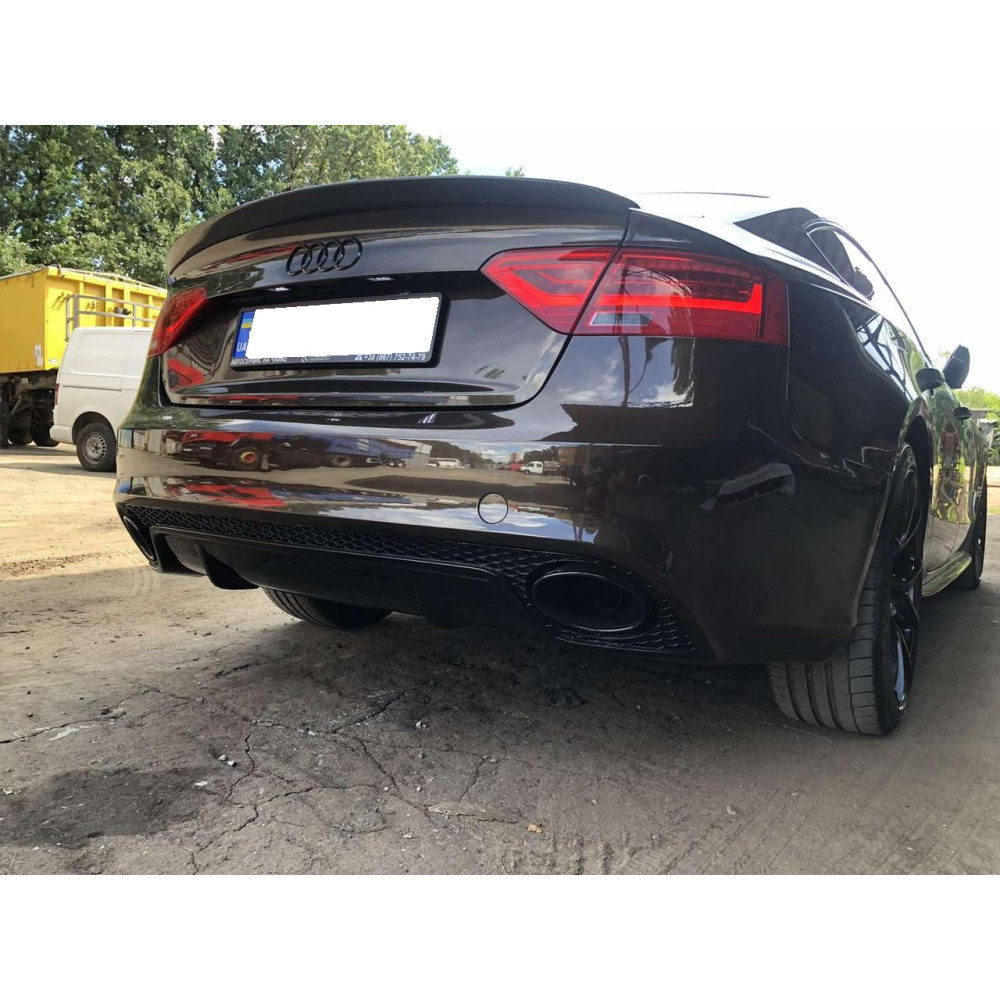 Задний бампер Audi A5 (2011-2017) в стиле RS с насадками