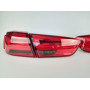 Задние диодные фонари (оптика) Mitsubishi Lancer X  Red smoked в стили ауди