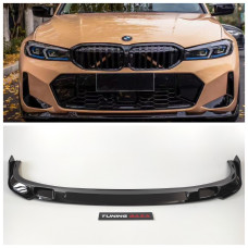 Диффузор переднего бампера BMW 3 G20 LCI Черный глянец