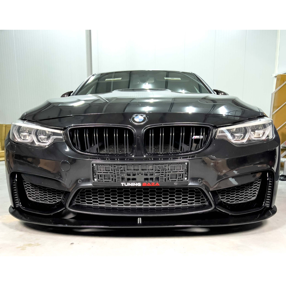 Дифузор переднього бампера BMW M3 F80 M4 F82 стиль Performance Black