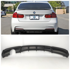 Диффузор (накладка) Заднего M-Tech бампера BMW F30/F31 М-Performance (Черный мат)