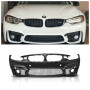 Бампер передній BMW 4-Series F32/F33/F36 (2014-2020) в стилі M4 під ПТФ, парктроніки та омивачі