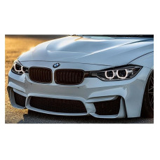 Бампер передний BMW 3 F30 / F31 в стиле М3 (2011-...) вырезы для парктроников (рамки птф и система омывателя заглушены)