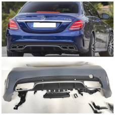 Бампер задній Mercedes C-Class W205 (2014-2021) в стилі AMG C63 під PDC