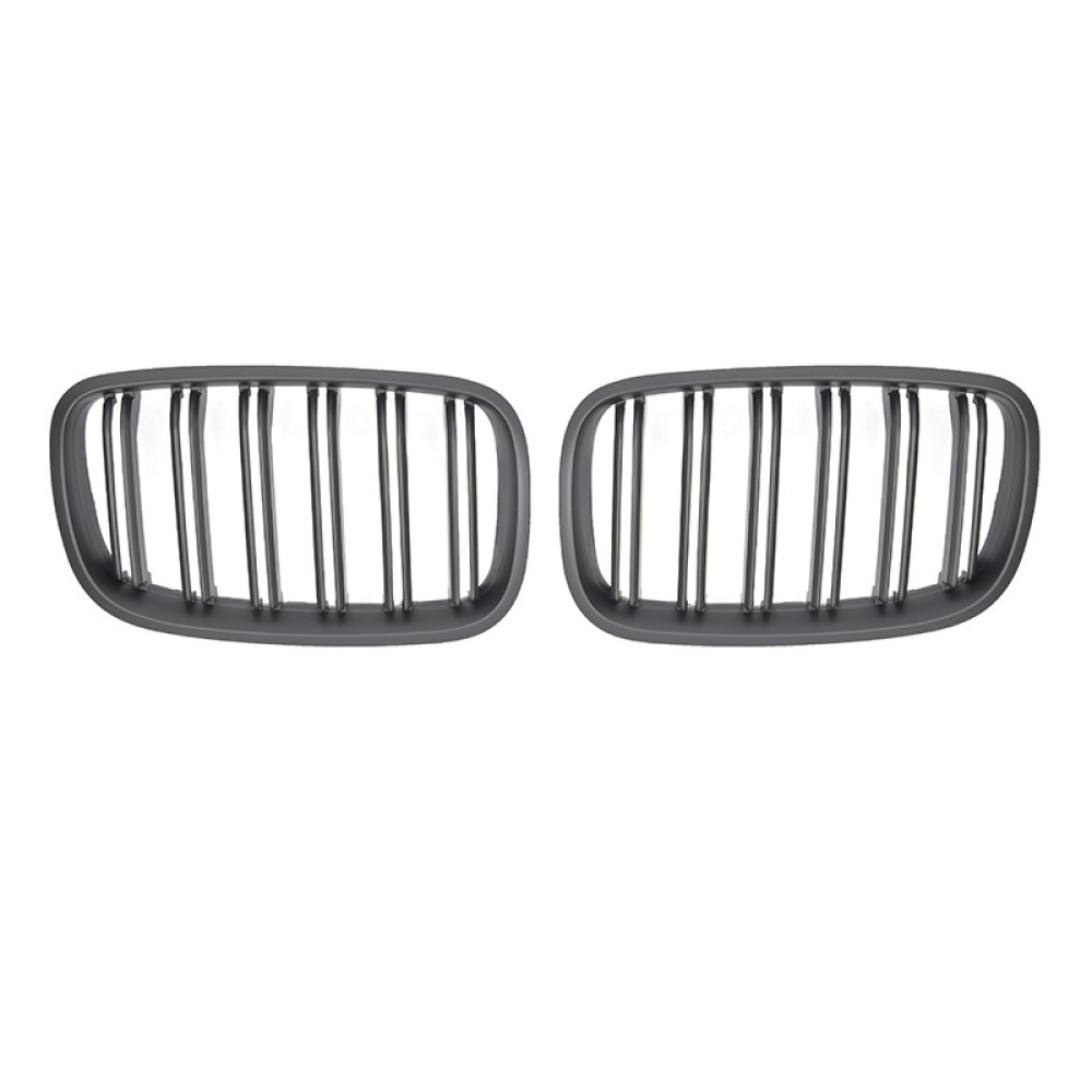 Решітки радіатора (ніздрі) BMW X5 E70/X6 E71 (2007-2013) у стилі M-Performance (Matte Black)