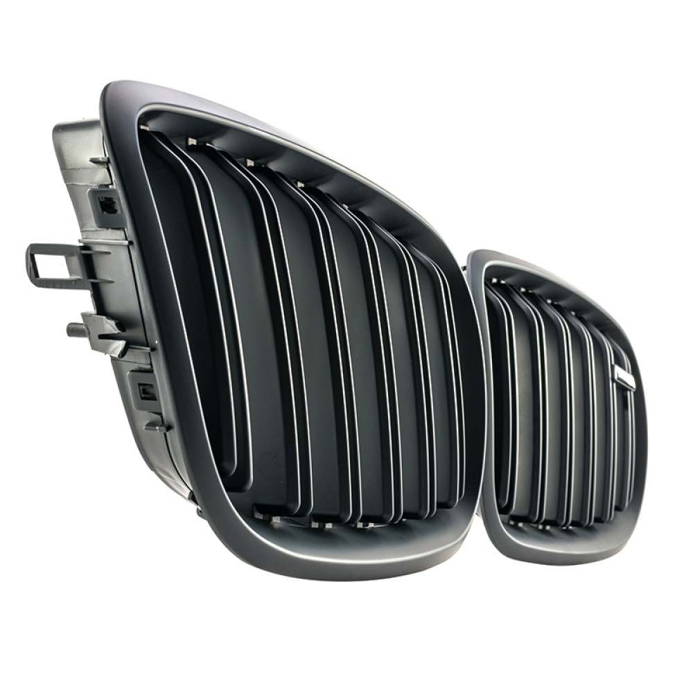 Решетки радиатора (ноздри) BMW X5 E70/X6 E71 (2007-2013) в стиле M-Performance (Matte Black)
