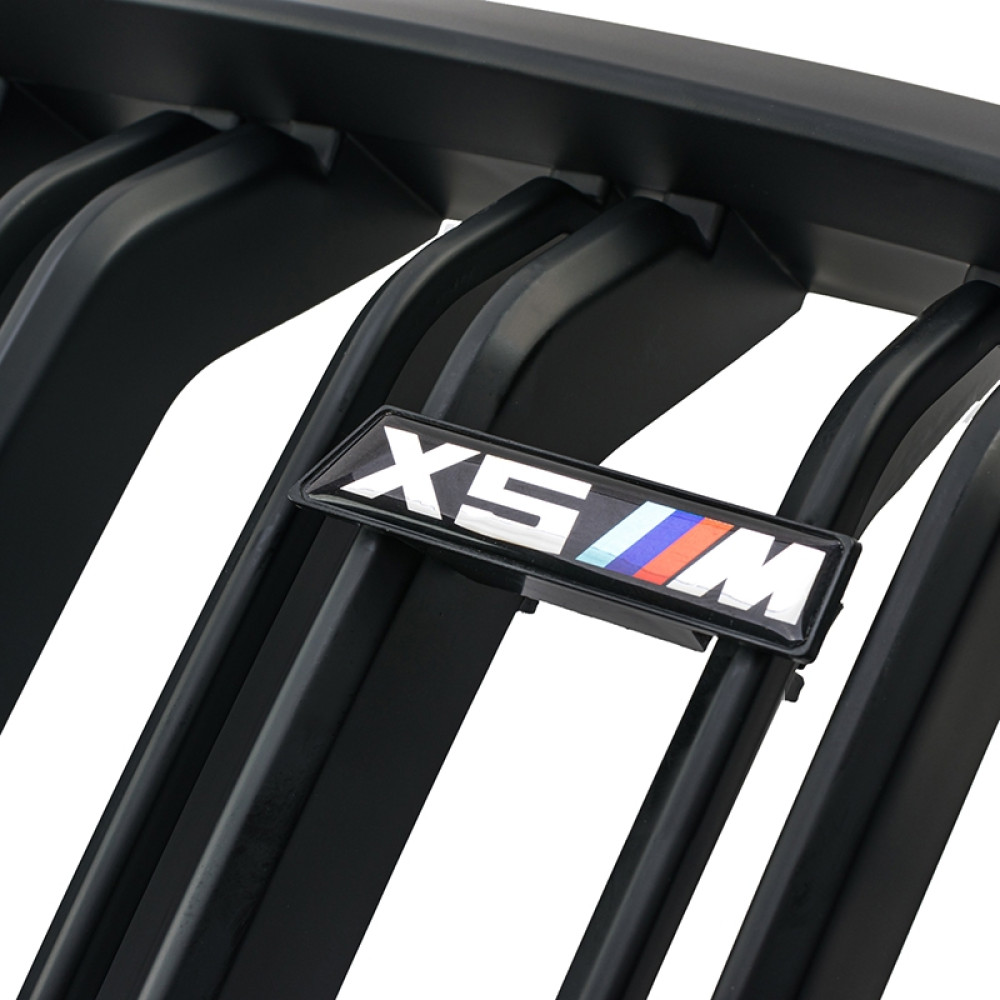 Решетки радиатора (ноздри) BMW X5 E70/X6 E71 (2007-2013) в стиле M-Performance (Matte Black)