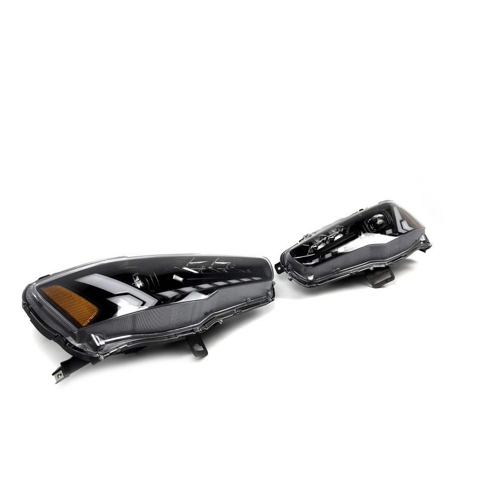 Передние led фары Mitsubishi Lancer X Корпус (черный глянец)