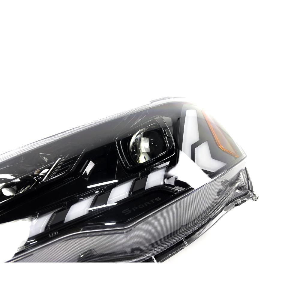 Передние led фары Mitsubishi Lancer X Корпус (черный глянец)