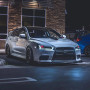 Передние led фары Mitsubishi Lancer X Корпус (черный глянец)