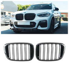 Решітка радіатора (ніздрі) BMW X3 G01/ X4 G02 (2017-2022) у стилі M-Look (Gloss Black)