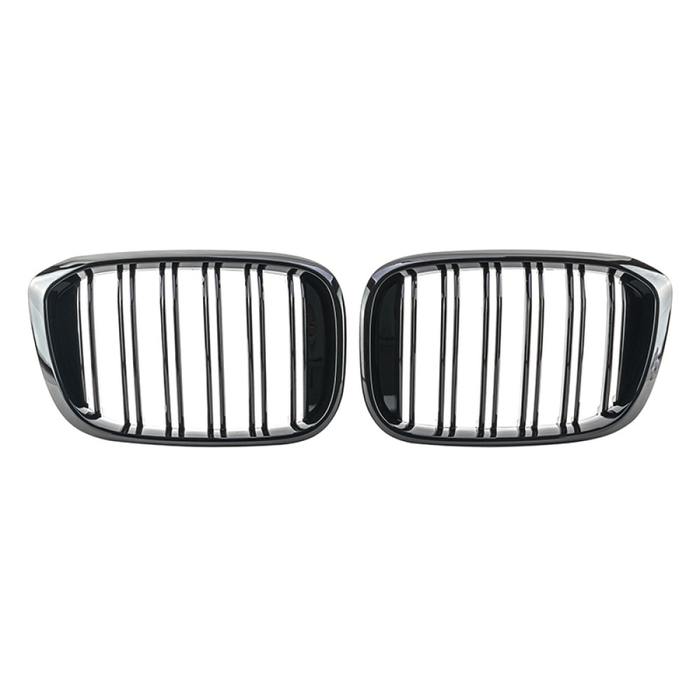 Решетка радиатора (ноздри) BMW X3 G01/ X4 G02 (2017-2022) в стиле M-Look (Gloss Black)