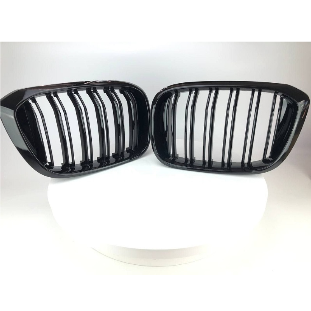 Решетка радиатора (ноздри) BMW X3 G01/ X4 G02 (2017-2022) в стиле M-Look (Gloss Black)