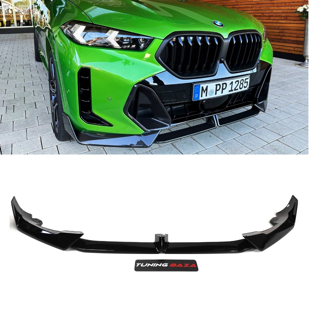 Накладка (губа) на передний бампер BMW X6 G06 LCI