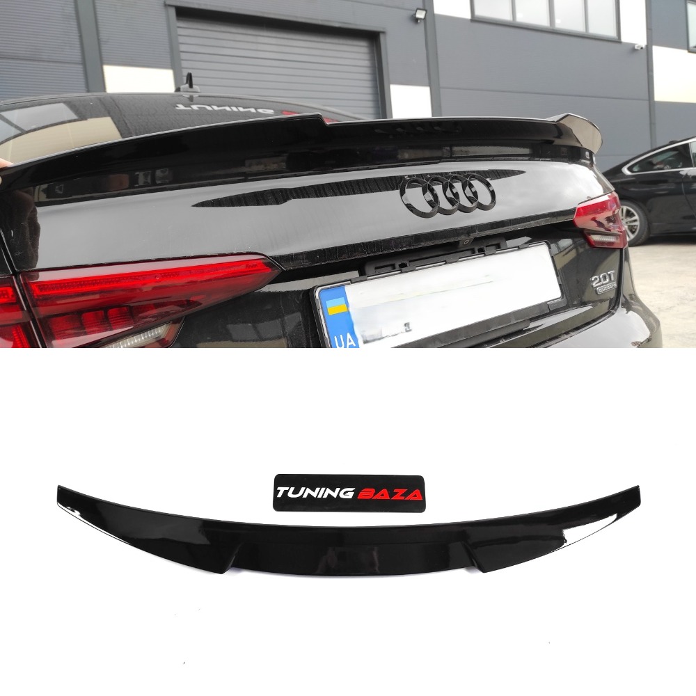 Спойлер Audi A4 B9 (2015-2025) в стиле M4 (Черный глянец)