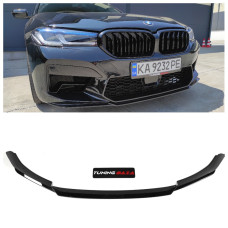 Диффузор (губа) переднего M5 F90 CS бампера BMW 5 G30 G31 LCI черный глянец