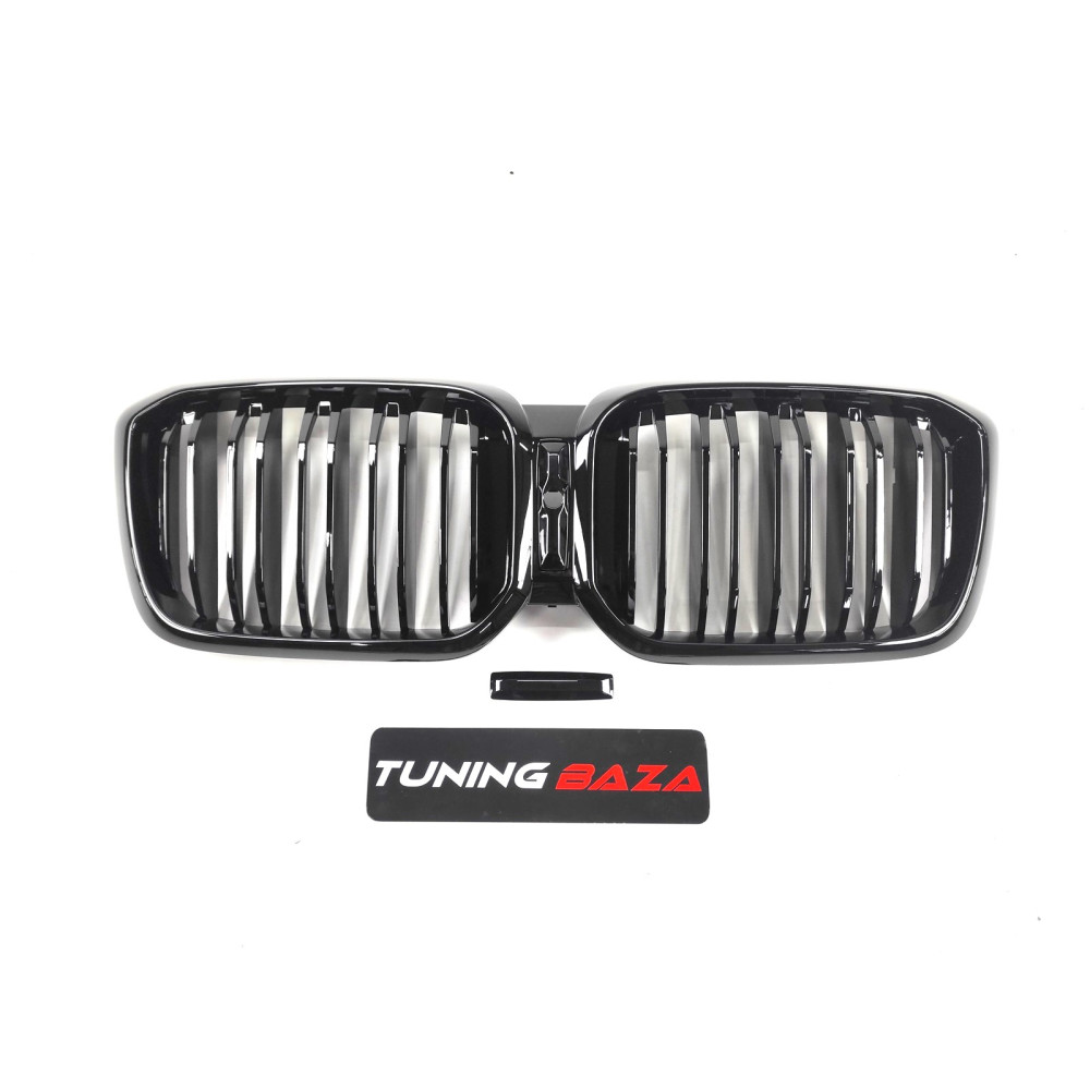 Решетка радиатора BMW X3 G01/X4 G02 LCI (2021-2024) в стиле М (Gloss Black)