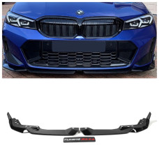 Сплитер переднего бампера BMW 3 G20 LCI Черный глянец