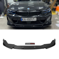 Губа переднего бампера BMW 3-Series G20 LCI (2023-2025) в стиле Competition (Gloss Black)