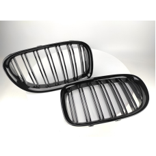 Решетки радиатора (ноздри) BMW 7 F01 F02 M Style Черный глянец (Тайвань)