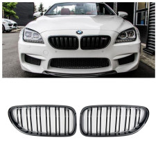 Решітка радіатора (ніздрі) BMW 6-Series F06/F12/F13 (2011-2018) у стилі M6 (Gloss Black)