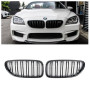 Решетка радиатора (ноздри) BMW 6-Series F06/F12/F13 (2011-2018) в стиле M6 (Gloss Black)