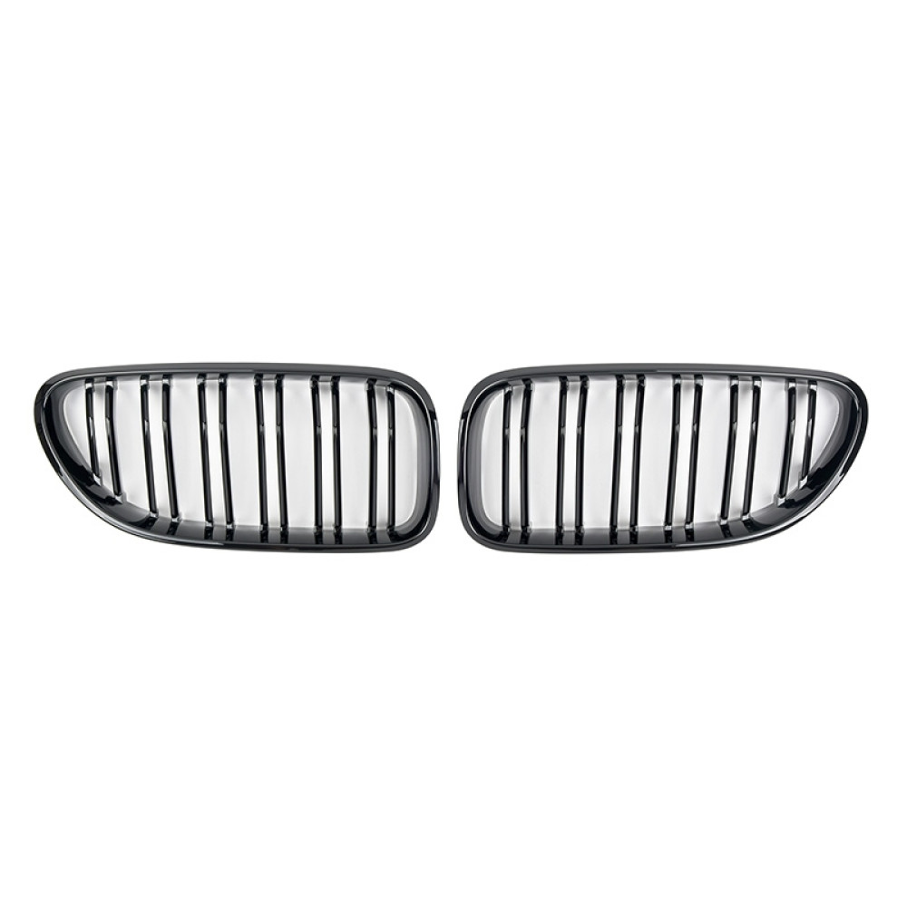 Решетка радиатора (ноздри) BMW 6-Series F06/F12/F13 (2011-2018) в стиле M6 (Gloss Black)