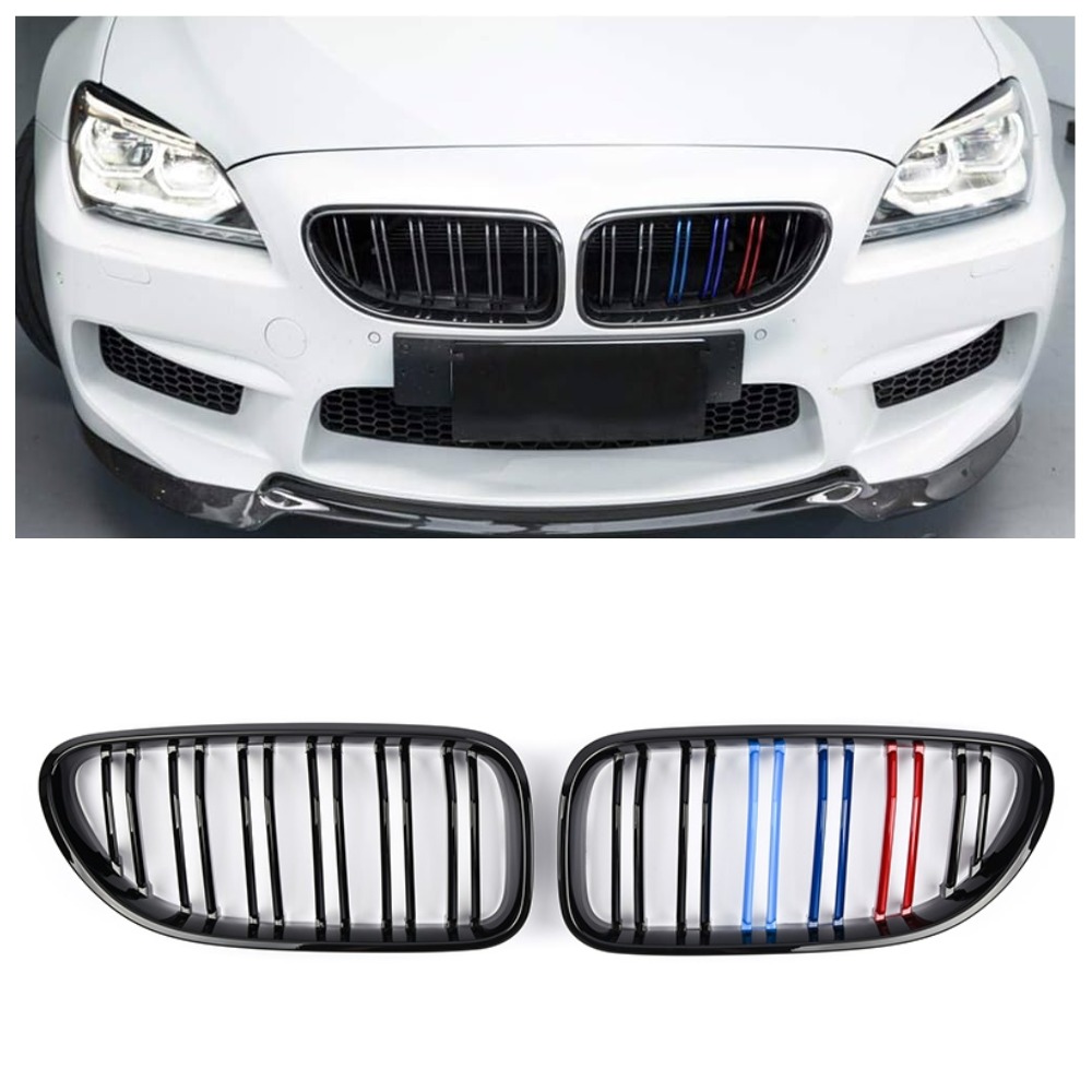 Решітка радіатора (ніздрі) BMW 6-Series F06/F12/F13 (2011-2018) у стилі M6 (Tri-Color)