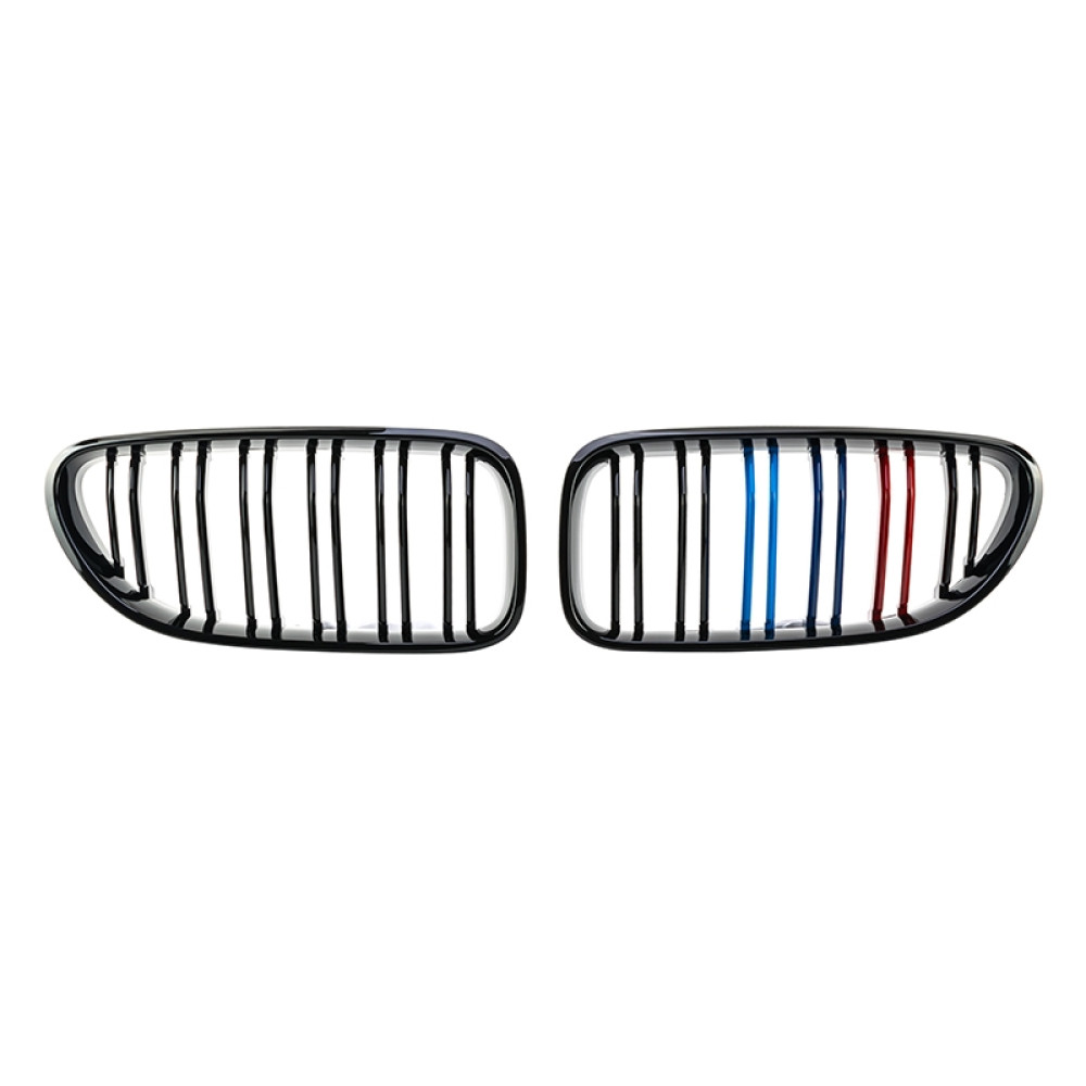 Решетка радиатора (ноздри) BMW 6-Series F06/F12/F13 (2011-2018) в стиле M6 (Tri-Color)