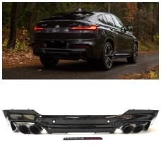 Дифузор заднього бампера BMW X4 G02 F98 Style Black