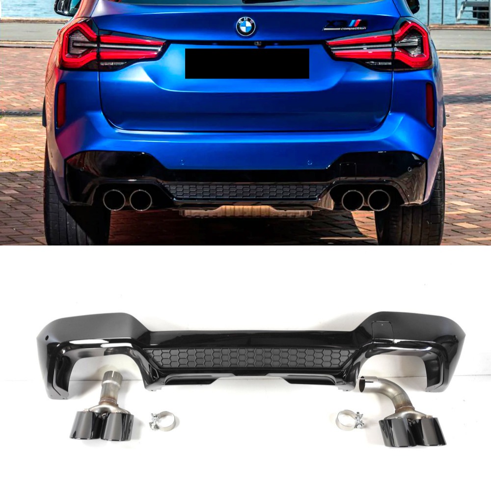 Накладка (диффузор) на задний бампер BMW X3 G01 LCI (2021-2024)
