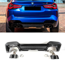 Накладка (диффузор) на задний бампер BMW X3 G01 LCI (2021-2024)