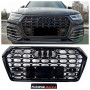 Решетка радиатора Audi Q5 FY (2017-2020) в стиле Honeycomb RS (черный глянец)