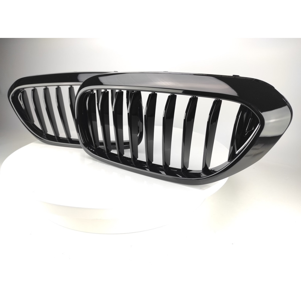 Решетки радиатора (ноздри) BMW 5 G30-G31 М5 Style Gloss Black 1 BAR