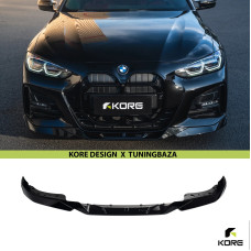 Передній спліттер для BMW 3 серії G22 G23 M Performance | 3-секційний | ABS | Чорний сапфір KORE