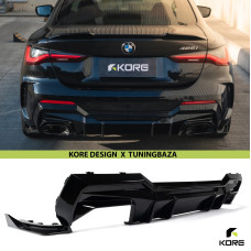 Задній дифузор BMW G22/G23 ABS, колір сапфірово-чорний, KORE